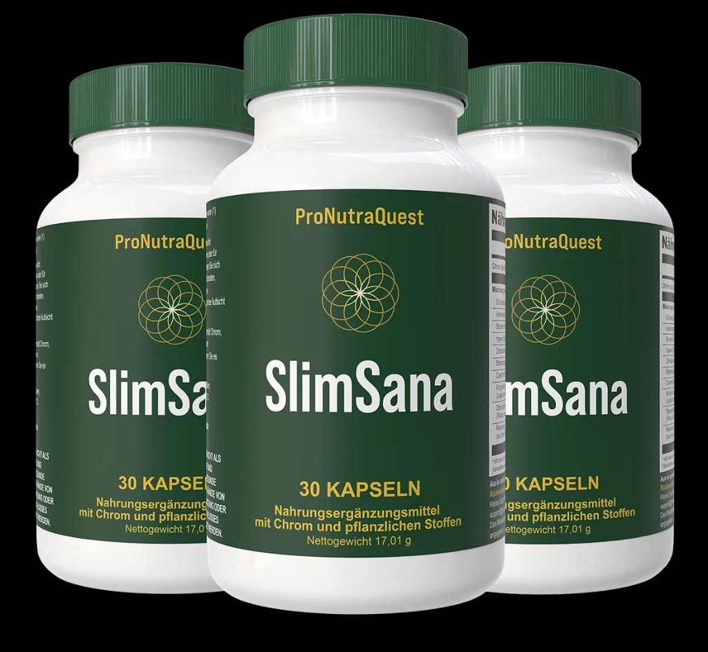 SlimSana supplement bottles by ProNutraQuest